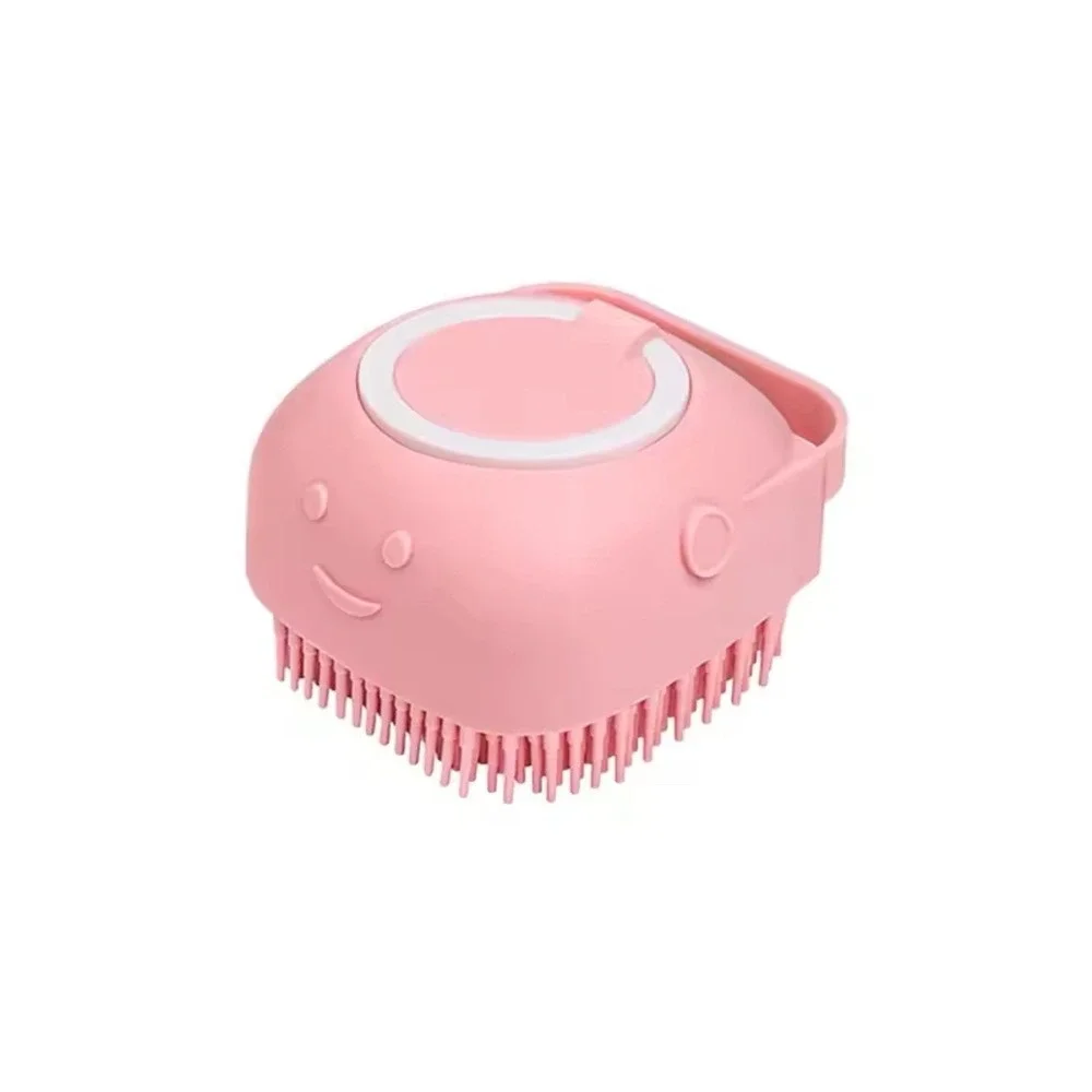 Bath Brush For‎ Dogs And Pets Soft Silicone Comb With Shampoo Box